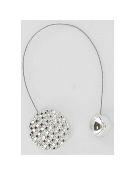 2861990 - embrasse metallisee aimantee ronde mosaique newport - chrome