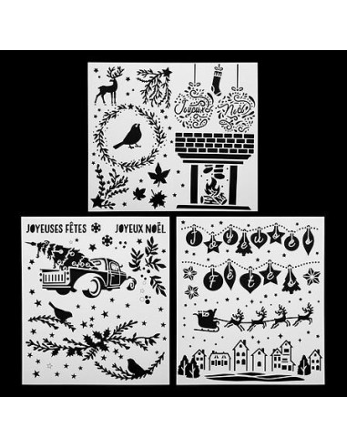 169532 - pochoir de noel x3 - 42x37 cm