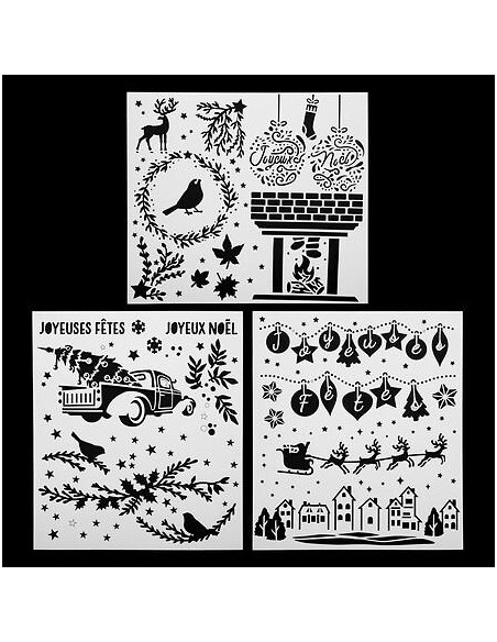 169532 - pochoir de noel x3 - 42x37 cm