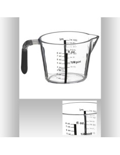 151120  - verre doseur ps+tpr 200ml L. 13 x P. 7,2 x H. 8 cm