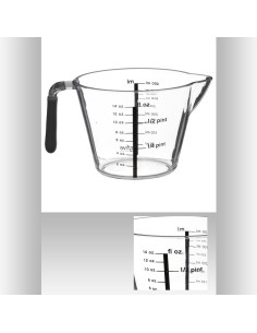 151121-verre doseur ps+tpr 400ml L. 16,5 x P. 8,2 x H. 10 cm