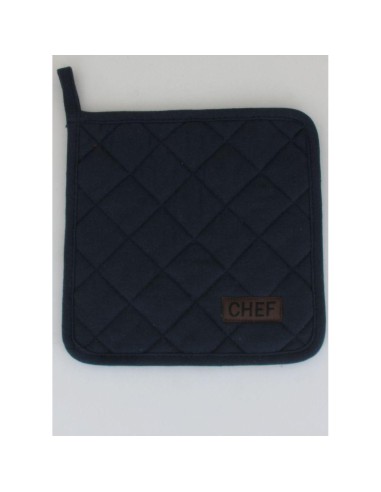 4200119 - manique chef 20x20cm coton - bleu