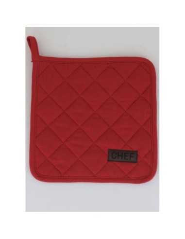 4200136 - manique chef 20x20cm coton - terracotta