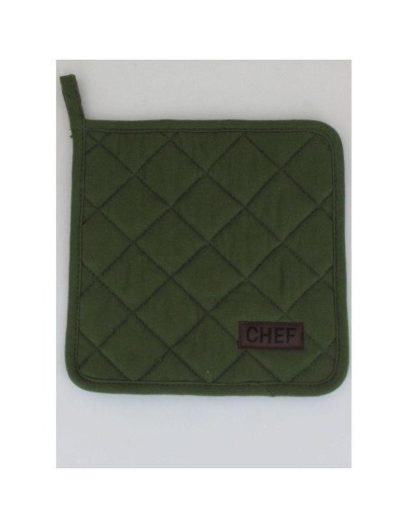 42001507 - manique chef 20x20cm coton - kaki