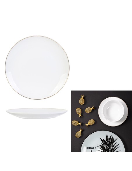 assiette lisere dore 20cm m12 a1/m12