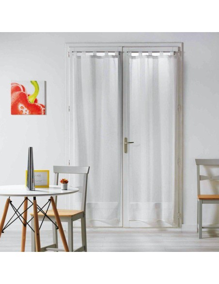 1625930-paire droite passants 2 x 70 x 200 cm voile sable salina blanc