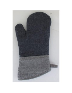 42500191 - gant de cuisine denim bicolore 18x28cm coton - bleu