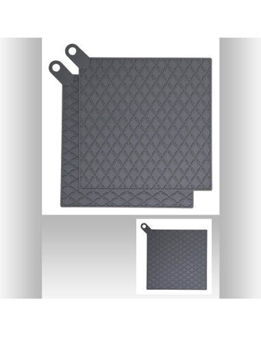 set de 2 maniques silicone L. 18 x P. 0,4 x H. 18 cm