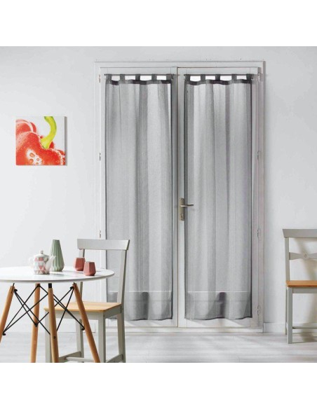 1625931-paire droite passants 2 x 70 x 200 cm voile sable salina gris