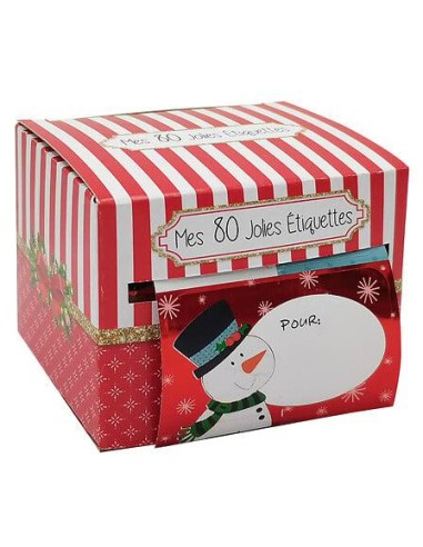 191499 - etiquettes pqt kdo boite x80