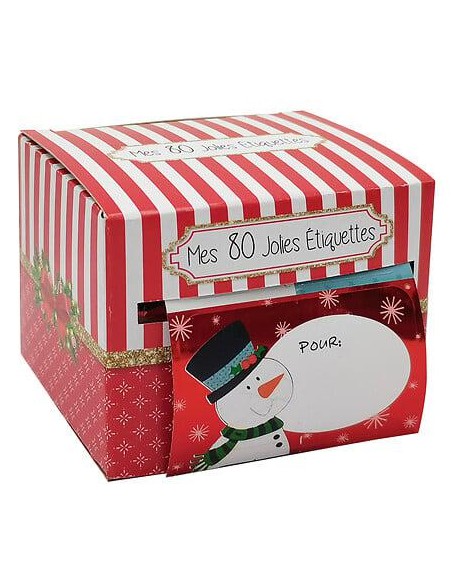 191499 - etiquettes pqt kdo boite x80