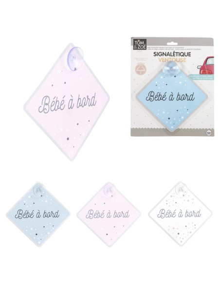signaletique bebe a bord avec ventouse m24
