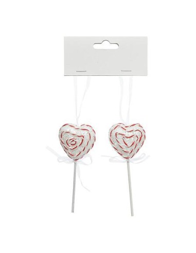 198803 - sdn plf sucette x2 coeur 11cm