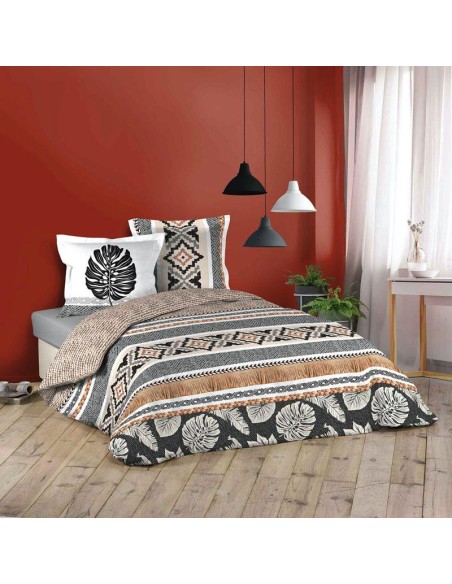 1643759-parure 3 p. 240 x 220 cm imprime 42 fils allover hevea