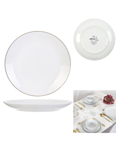assiette lisere dore 26cm m12 a1/m12