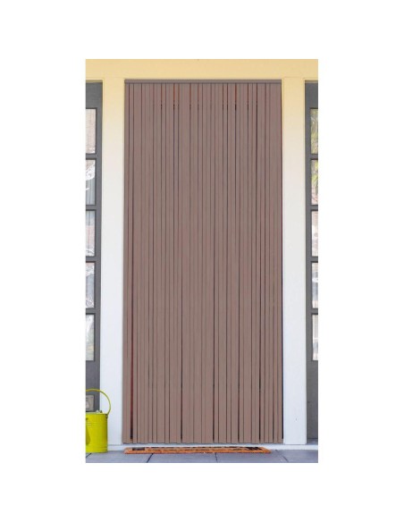 5521563-rideau de porte lanieres pvc prestige 90 x 210 cm - taupe