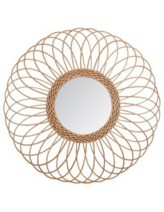 158213-miroir rotin rosace d58