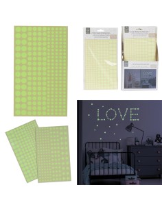 sticker mural phosphorescent rond et etoile m36 a2/d36/m36