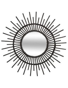 miroir rotin d76 noir