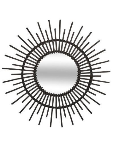 miroir rotin d76 noir