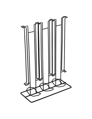 179658 - porte caps fixe v/dgx36 noir L. 21 x P. 9 x H. 31 cm