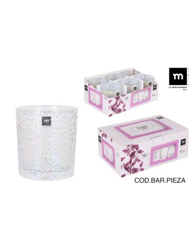 832bxr15 - lot de 6 verres irise festo luster 350cc