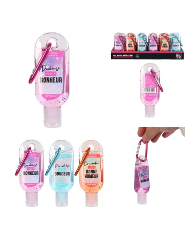 sc40005-gel mains nettoyant avec mousqueton 30ml m72