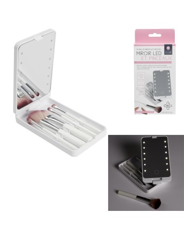 miroir led avec 5 pinceaux m12 a1/m12