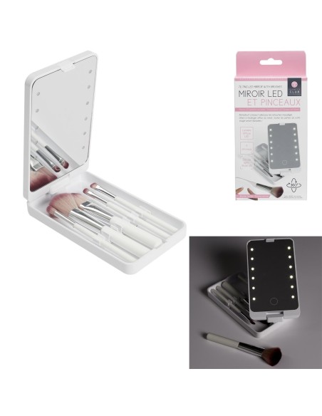 miroir led avec 5 pinceaux m12 a1/m12