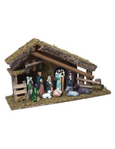 creche de noel st 10 santons porcel h22cm