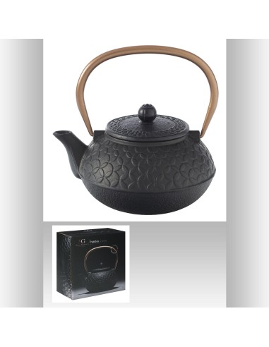 160645 - theiere fonte flower noir 1l