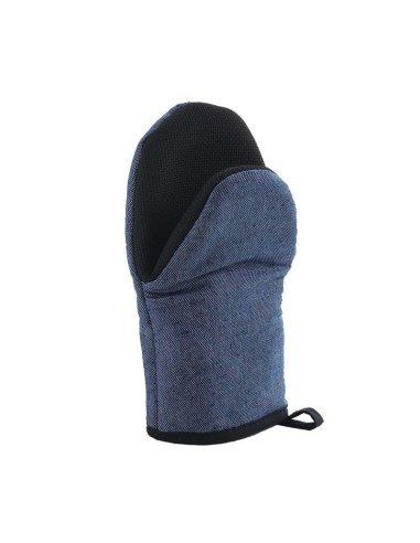 gant pince 24.5 x 14.5 cm chambray uni+pvc harold bleu