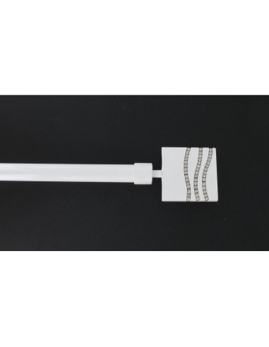 75012210102 - kit ext 210-380 cm d19 embout strass - blanc laque