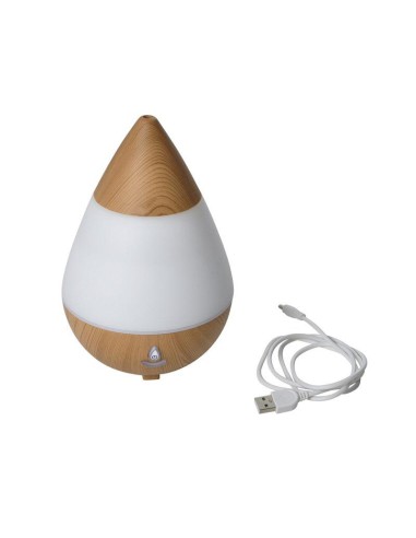 6sen037 - diffuseur d'aromes céne 235ml abs+ pp effet bois 7 couleurs led