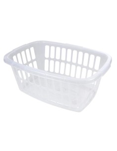 panier a linge plastique 40l 44*61*h26cm transparent