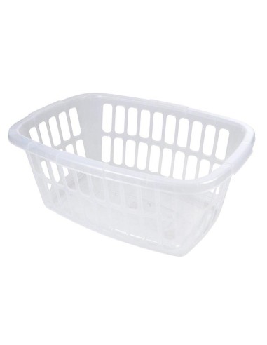 panier a linge plastique 40l 44*61*h26cm transparent