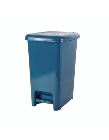 poubelle a pedale plastique 25l 27*37*h43cm bleu paon