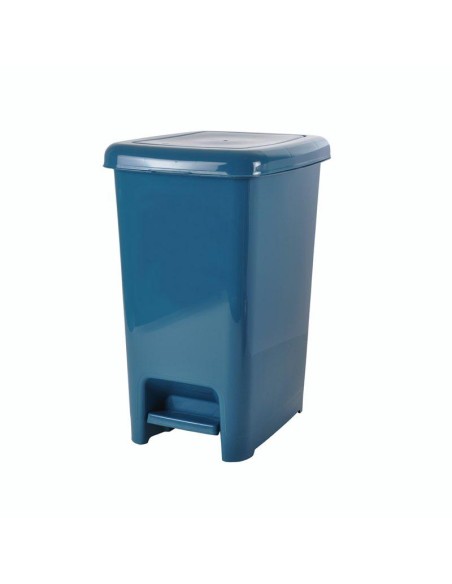 poubelle a pedale plastique 25l 27*37*h43cm bleu paon