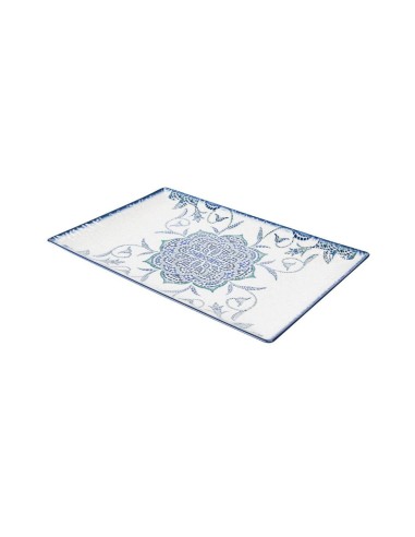 j25012 - plat rect.25x15cm rosetta elite eclat