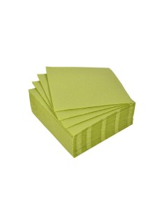 6sej759tl - set de 40 serviettes cocktail microgaufrées 2 plis 25*25cm tilleul