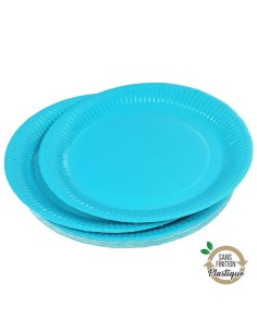 6asj128br-set de 20 assiettes vitamine en carton d23cm bleu sans film plastique
