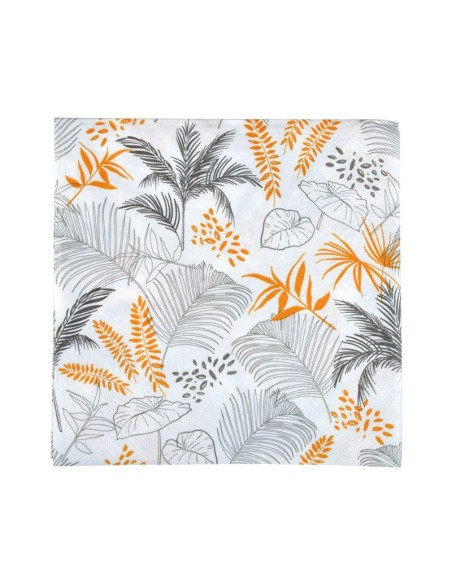 6sei466 - set de 20 serviettes en papier 3 plis 33*33cm exotic mood