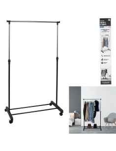 portant metal roulette 80x43x160cm m8