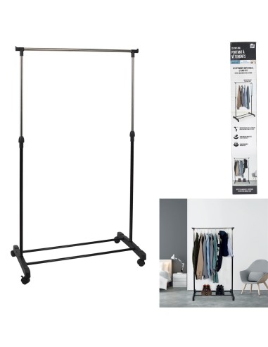 portant metal roulette 80x43x160cm m8