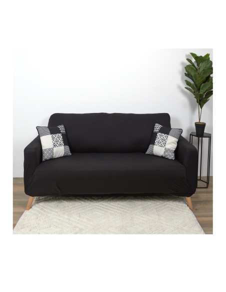 housse extensible canape deux places noir