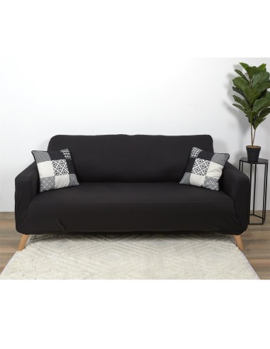 housse extensible canape trois places noir