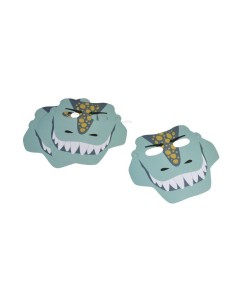 set de 6 masques en papier happy dino