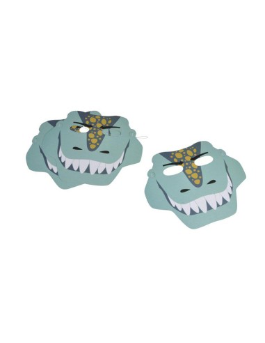 set de 6 masques en papier happy dino