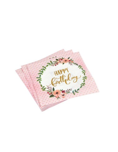 set de 20 serviettes en papier 3 plis 33*33cm boho chat