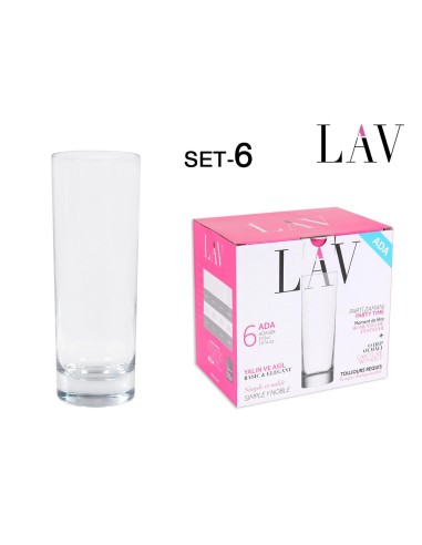 20140s - set 6  verre tube 315cc ada